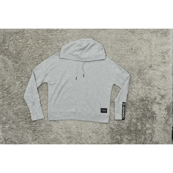 Calvin Klein Gray Pullover Sweater Cotton Blend S Performance Waffle - Picture 3 of 7